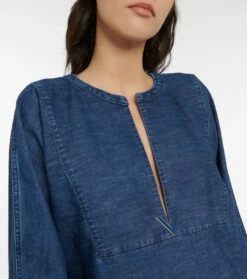 Valentino Midikleid Aus Denim 8 Valentino Midikleid Aus Denim -Mytheresa Verkaufs-Shop P00633779 d1