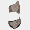 Gucci One-Shoulder-Badeanzug GG Mit Cut-out