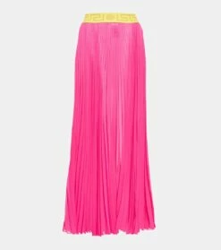 Versace Plissierter Maxirock Greca Border