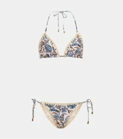 Zimmermann Bedruckter Bikini Vitali Crochet Edge