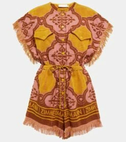 Zimmermann Bedruckter Playsuit Cira Aus Frottee