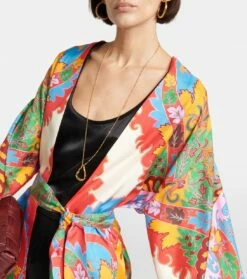 Etro Bedrucktes Cover-up Aus Seide -Mytheresa Verkaufs-Shop P00759607 d1