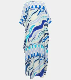 Bedruckter Kaftan Aus Seiden-Twill