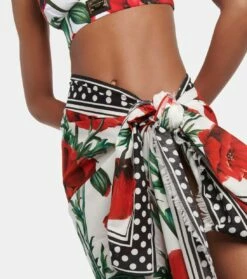 Dolce & Gabbana Bedruckter Pareo Aus Baumwolle -Mytheresa Verkaufs-Shop P00771359 d1