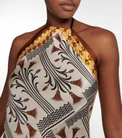 Max Mara Bedrucktes Top Ubi Aus Satin -Mytheresa Verkaufs-Shop P00776866 d1